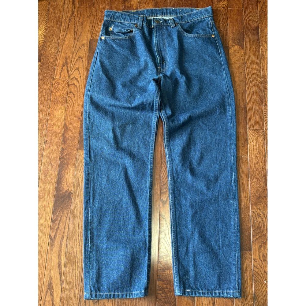 Vintage Levi's 505-0216 Jeans Mens 32x29 USA Dark Wash Straight Leg 80s